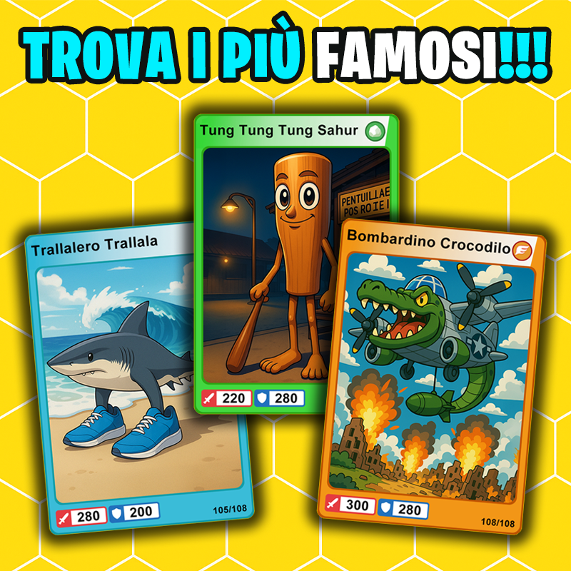 Bustina ITALIAN BRAINROT CARD ® da 6 Carte - Gioco di Carte Collezionabili (TCG Ufficiale)