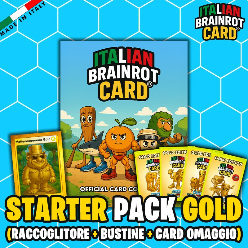 STARTER PACK GOLD RACCOGLITORE di ITALIAN BRAINROT CARD ® - Official Trading Card Game