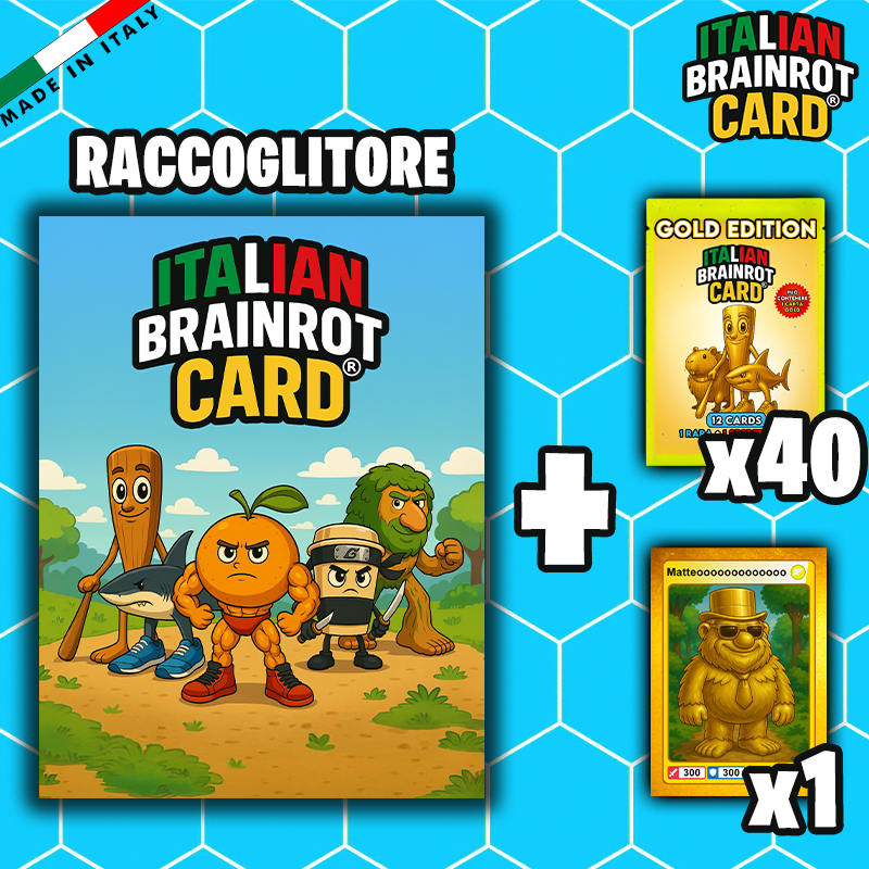 STARTER PACK GOLD RACCOGLITORE di ITALIAN BRAINROT CARD ® - Official Trading Card Game