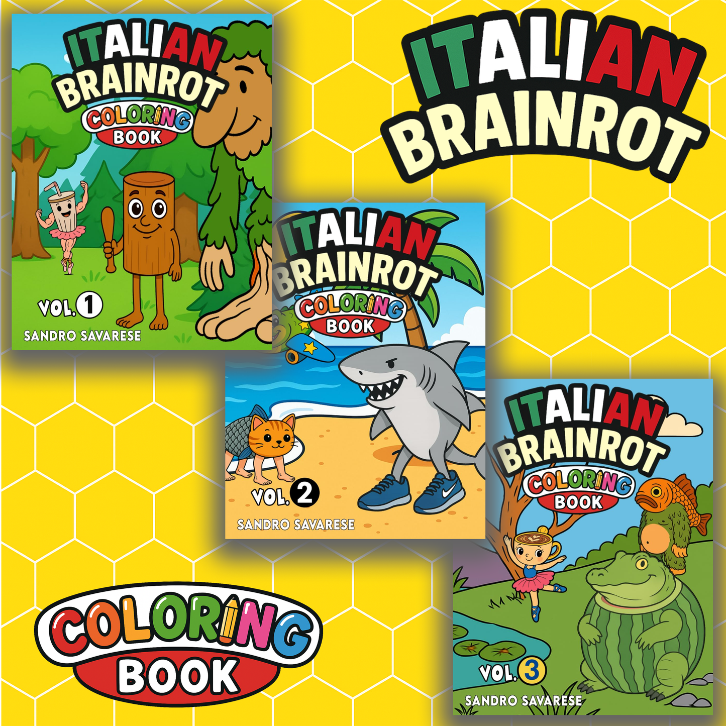 Italian Brainrot - Album da Colorare per Bambini "Coloring Book"