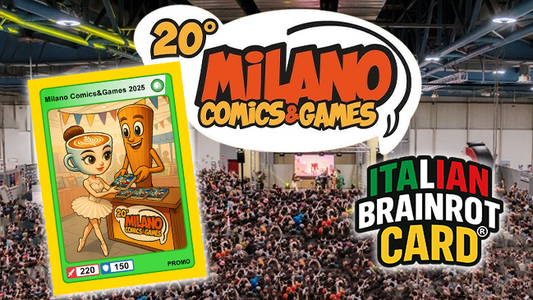 la card ufficiale del Milano Comics & Games 2025 – 20° anniversario 🎉