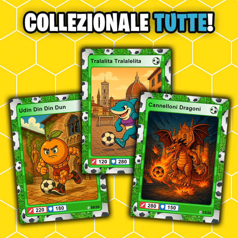 [Preordine] Box da 20 Cards - Italian Brainrot Card® "Goal Editon" 2025/26