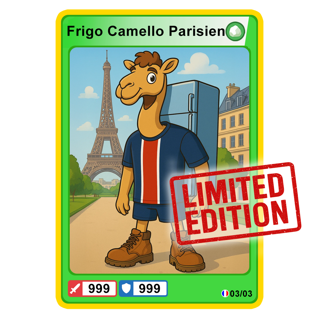 [Preordine] 3 Carte LIMITED EDITION di ITALIAN BRAINROT CARD® - 🏆 Il PSG vince la Champions.