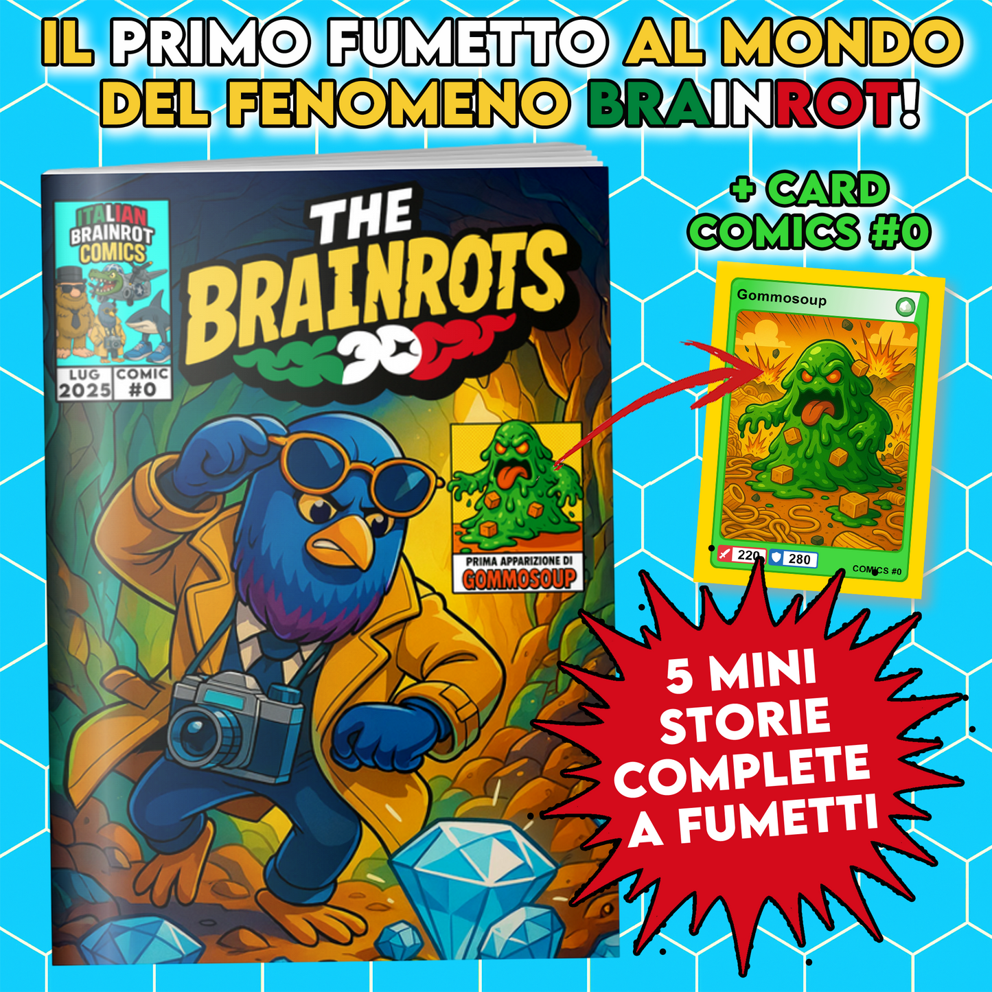Fumetto THE BRAINROTS - numero Zero di Italian Brainrot Comics n.0