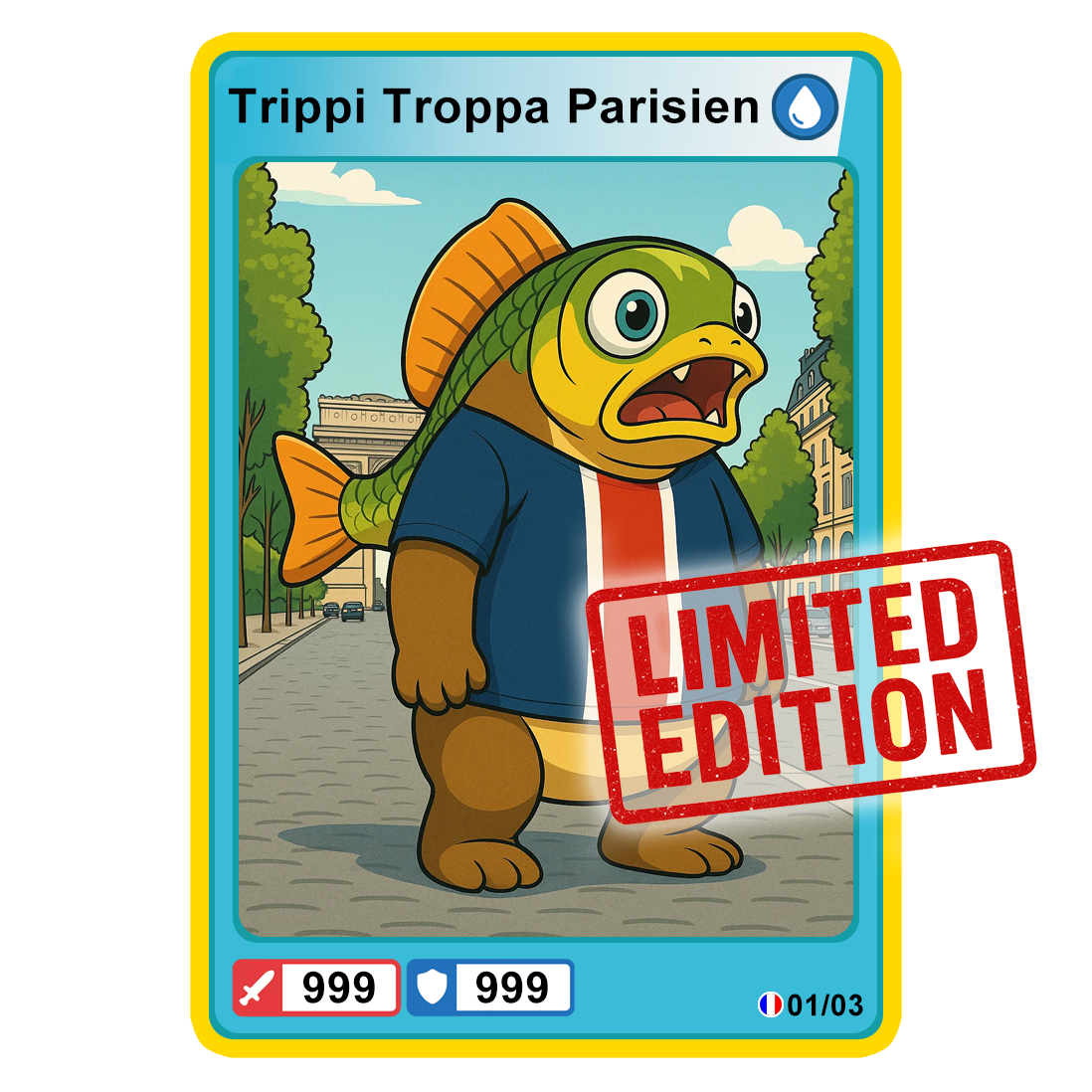 [Preordine] 3 Carte LIMITED EDITION di ITALIAN BRAINROT CARD® - 🏆 Il PSG vince la Champions.