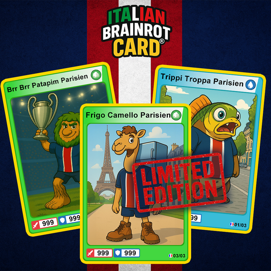 [Preordine] 3 Carte LIMITED EDITION di ITALIAN BRAINROT - 🏆 Il PSG vince la Champions.