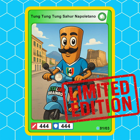 [Preordine] 3 Carte LIMITED EDITION di ITALIAN BRAINROT - Per Celebrare il 4° Scudetto del Napoli